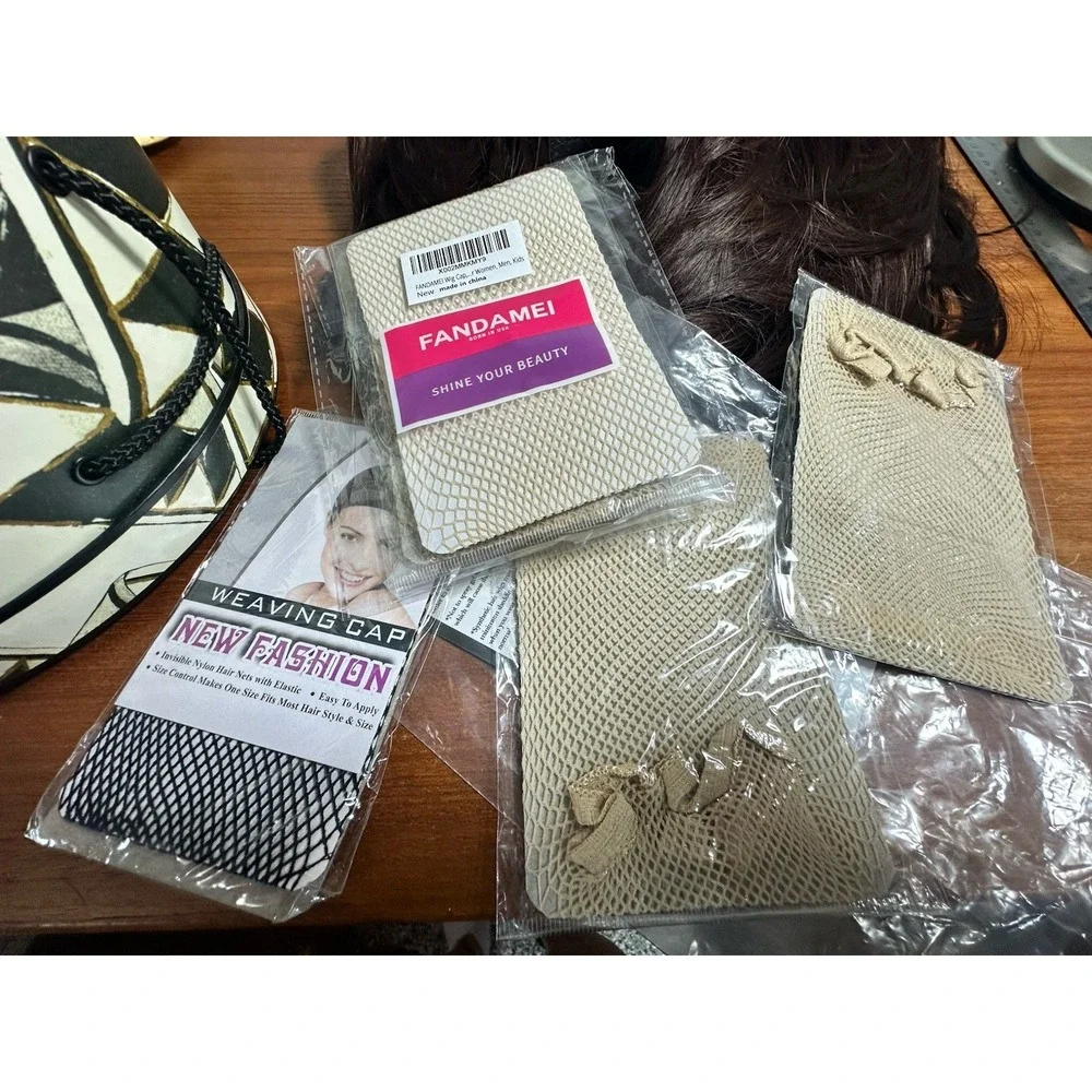 Baruisi Synthetic Short Wig Brown Bob With 4‎ New Hair Nets